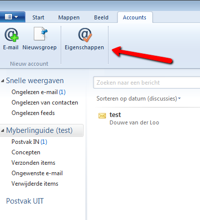 Windows Live Mail 2012. Afbeelding 6.