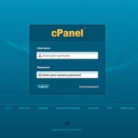 cPanel nieuw login scherm in 2012
